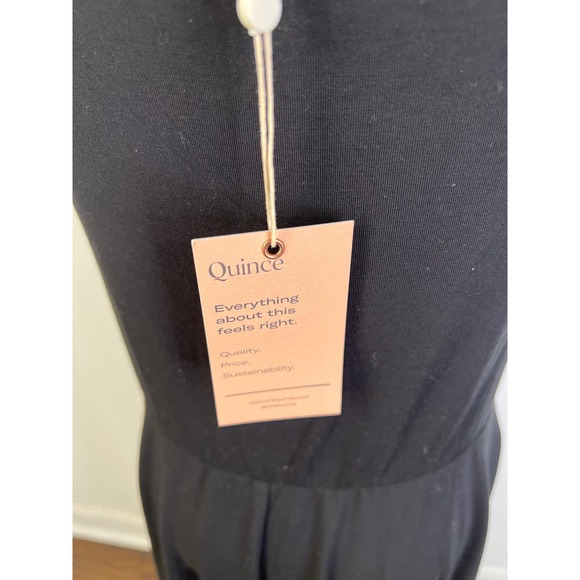 Elegant Black Mini Dress by Quince - Picture 9 of 11